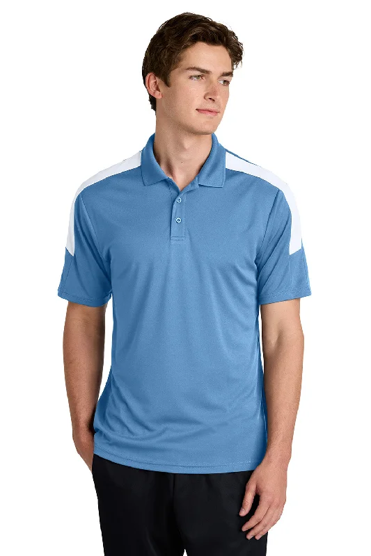 Comfortable Knitwear Sport-Tek Mens Moisture Wicking Competitor United Short Sleeve Polo Shirt - Carolina Blue/White Comfortable Knitwear Sport-Tek Mens Moisture Wicking Competitor United Short Sleeve Polo Shirt - Carolina Blue/White