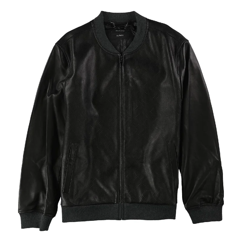 Sporty Essentials Alfani Mens Perforated Motorcycle Jacket