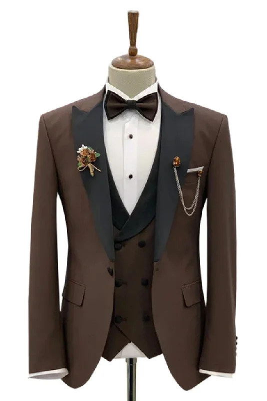 Trendy Apparel Men Brown Tuxedo Suit Three Piece Wedding Suit Slim Fit Suit Tuxedo Outwear Elegant Clothing Suit Bespoke Trendy Apparel Men Brown Tuxedo Suit Three Piece Wedding Suit Slim Fit Suit Tuxedo Outwear Elegant Clothing Suit Bespoke
