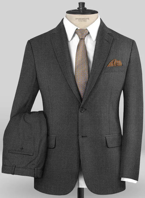 Trendy Layers Caccioppoli Sun Dream Dark Gray Wool Silk Suit