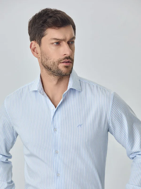 Smart Outfits Slim fit 100% bci cotton striped oxford shirt