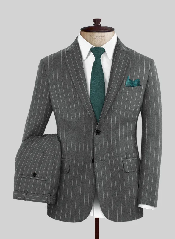 Fashionable Pants Caccioppoli Imeco Gray Wool Suit