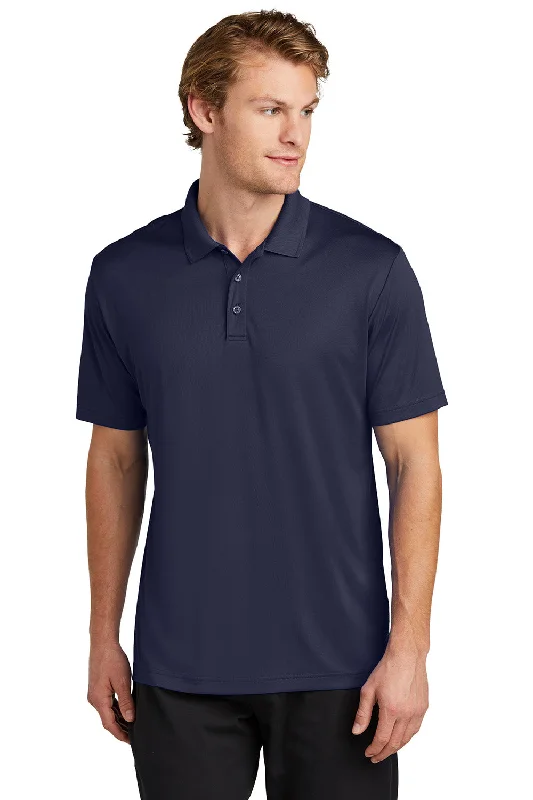 Sport Chic Sport-Tek Mens Moisture Wicking Re-Compete Short Sleeve Polo Shirt - True Navy Blue Sport Chic Sport-Tek Mens Moisture Wicking Re-Compete Short Sleeve Polo Shirt - True Navy Blue