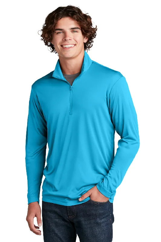 Easy Pants Sport-Tek Mens Competitor Moisture Wicking 1/4 Zip Sweatshirt - Atomic Blue