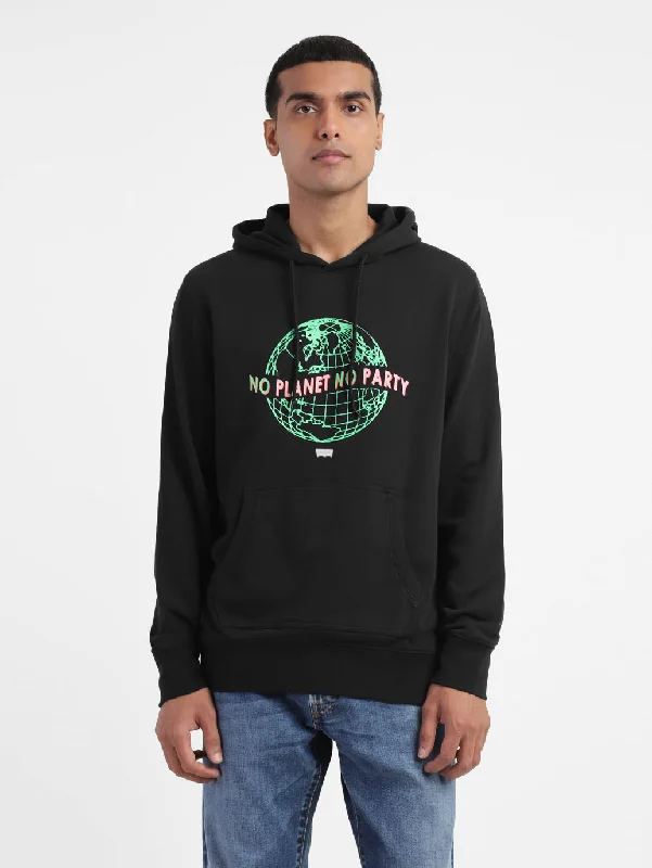 Relaxed Casuals Men's Graphic Print Hooded Sweatshirt
