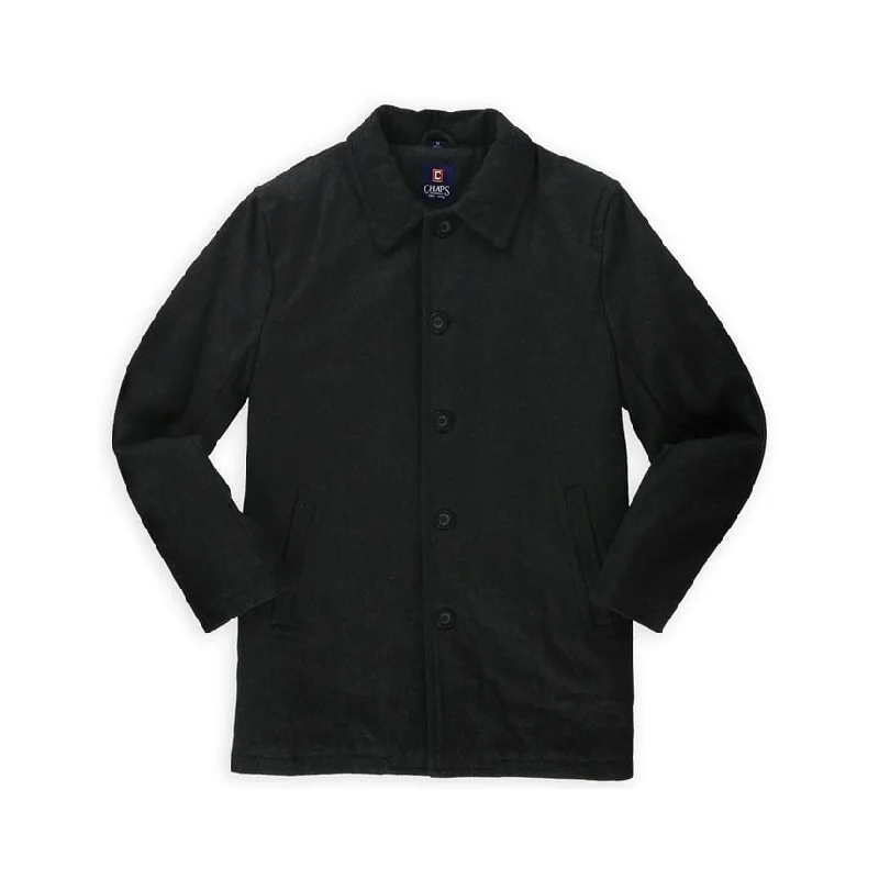 Cozy Sweatshirts Chaps Mens Car Pea Coat, Grey, Small