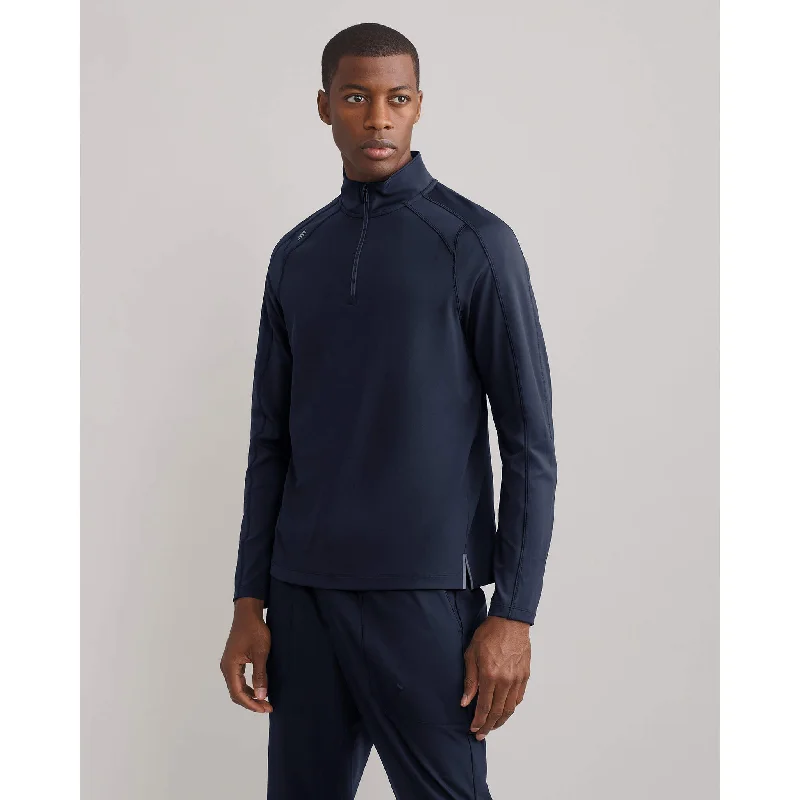 Practical Looks Rhone Men's Rise 1/4 Zip Pullover Sweater - True Navy