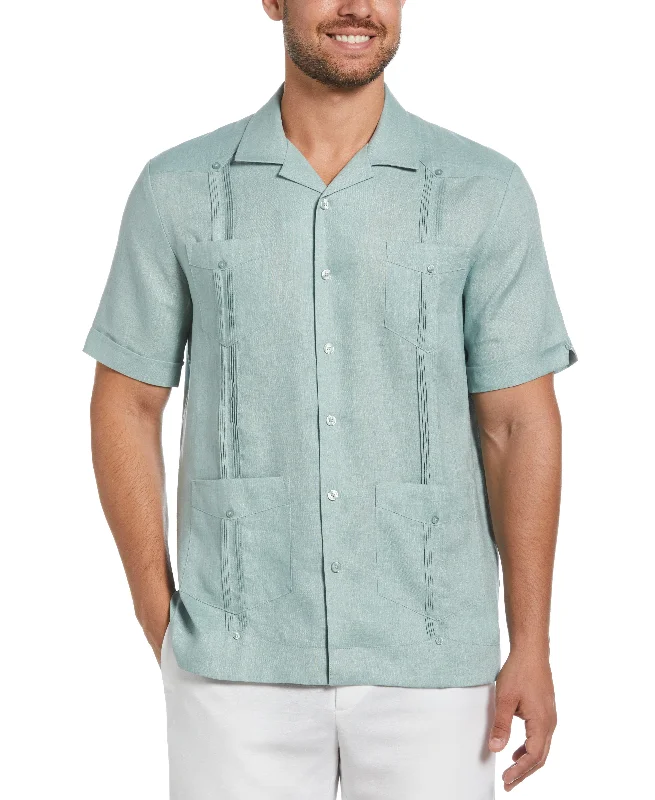 Sporty Styles Bold Shirts 100% Linen Classic Guayabera Shirt - Short Sleeve