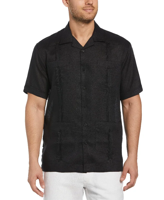 Comfy Suits Fashion Shirts 100% Linen Classic Guayabera Shirt - Short Sleeve