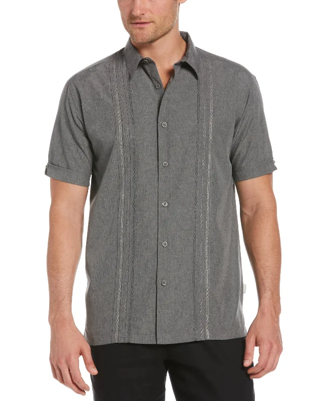 Everyday Comfort Warm Sweaters Geo Embroidered Panel Shirt