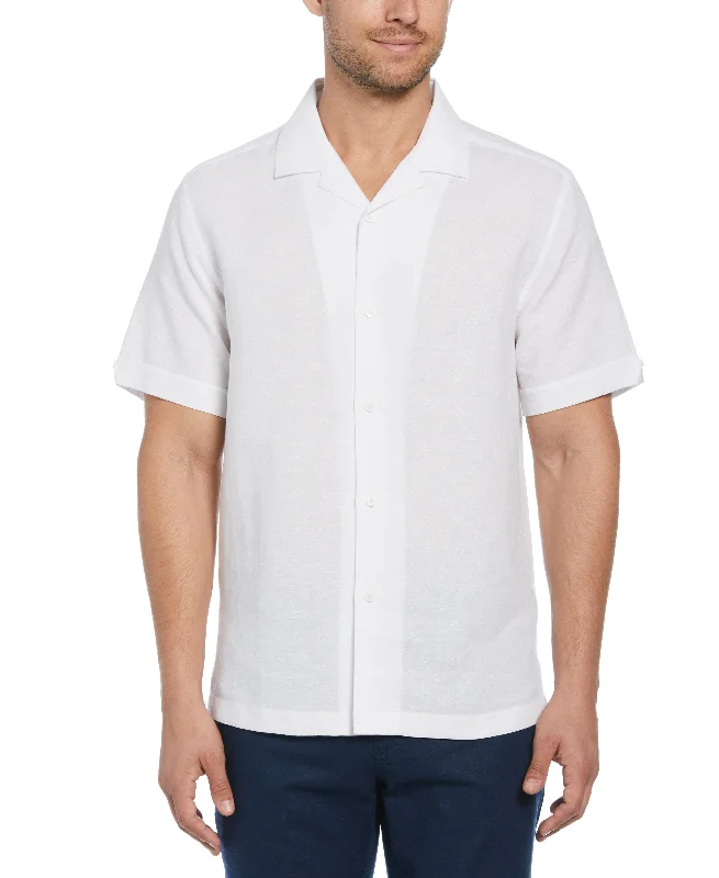 All-Purpose Wear Comfort Jeans Linen Blend Dobby Camp Collar Shirt