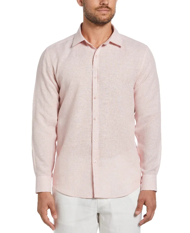 All-Season Outfits Premium Hoodies Travelselect™ Linen-Blend Long Sleeve Shirt