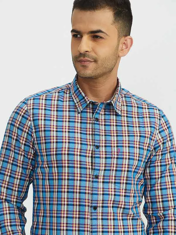 Relaxed Fits Urban Tops Men Checked Full Sleeve Cotton Shirt