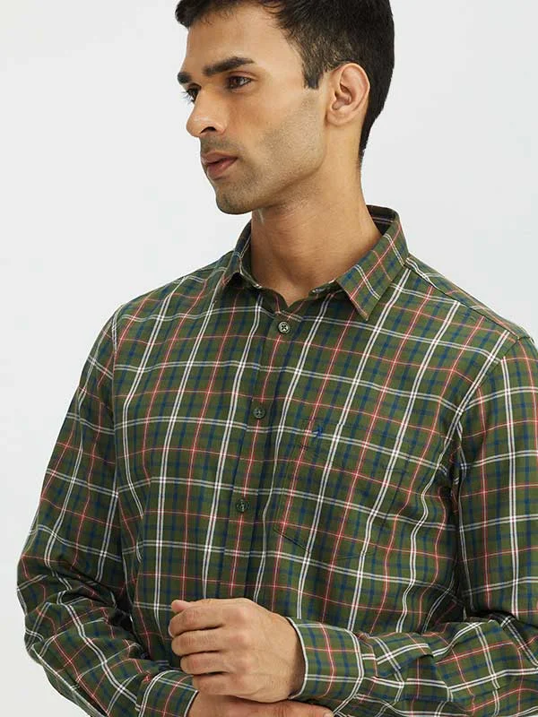 Urban Gear Street Styles Men Checked Full Sleeve Cotton Shirt