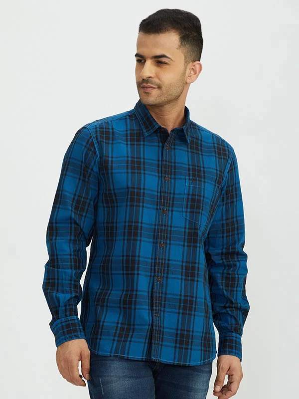 Timeless Apparel Casual Footwear Men Checked Full Sleeve Cotton Shirt