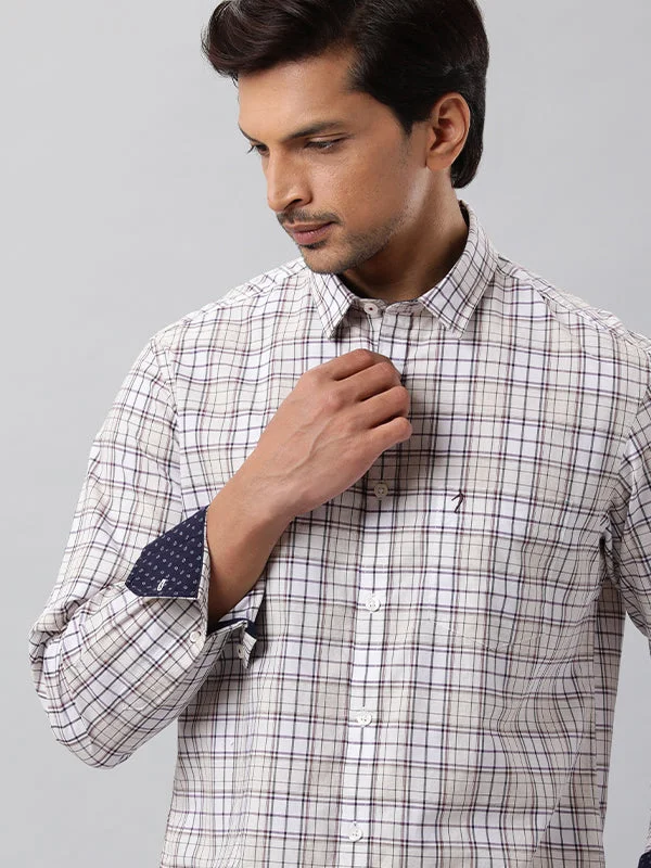 Relaxed Wearables Basic Casuals Men Checked Full Sleeve Cotton Shirt