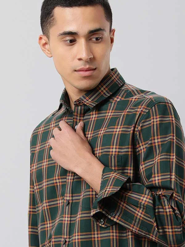 Street-Friendly Wear Cool Outerwear Men Checked Full Sleeve Cotton Shirt