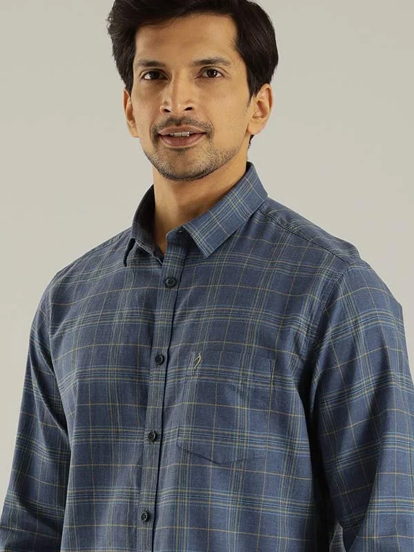 Easy Fit Relaxed Footwear Men Checked Full Sleeve Cotton Shirt