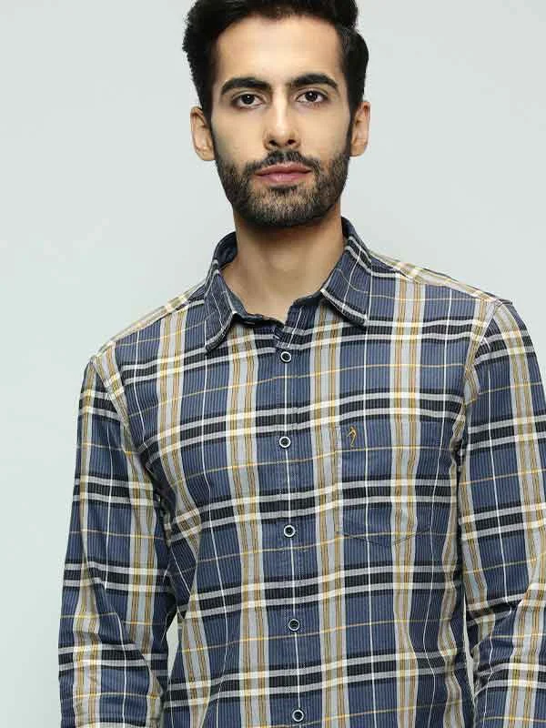 Warm Wear Fashionable T-shirts Men Checked Full Sleeve Cotton Shirt