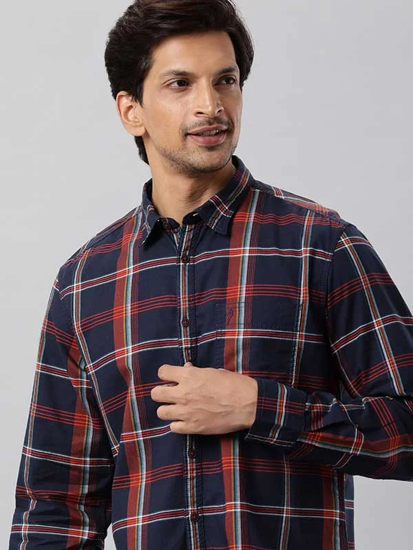 Casual Knitwear Versatile Tops Men Checked Full Sleeve Cotton Shirt