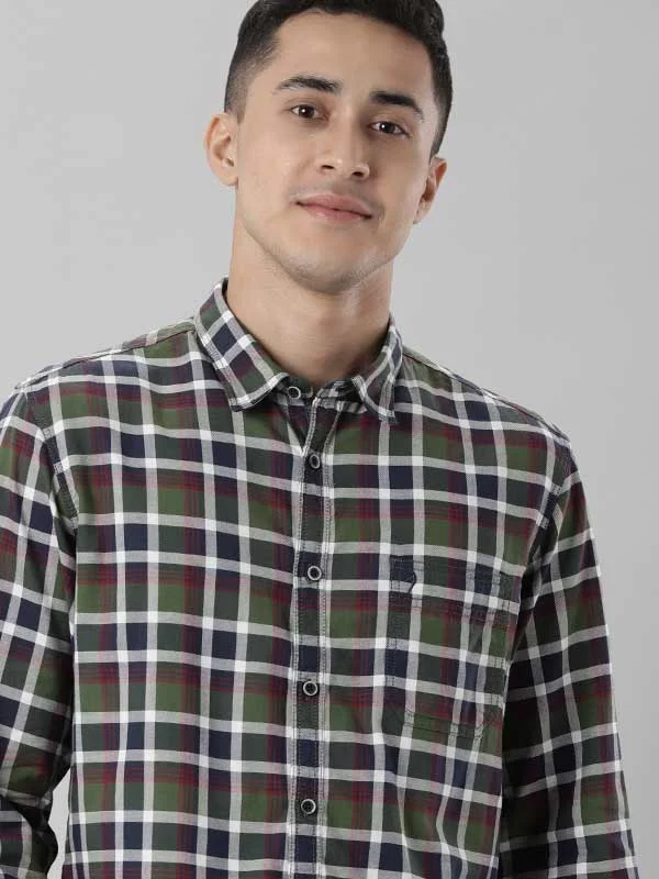 Relaxed Looks Stylish Shirts Men Checked Full Sleeve Cotton Shirt