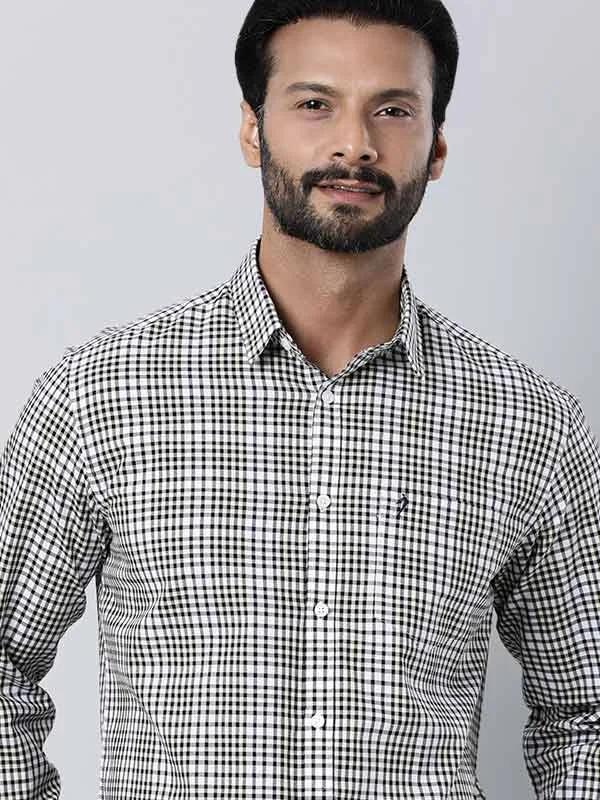 Soft Layers Cozy Hoodies Men Checked Full Sleeve Cotton Shirt