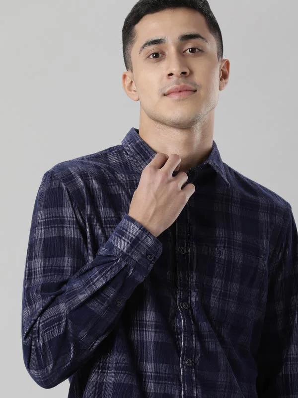 Versatile Outfits Comfortable Jeans Men Checked Full Sleeve Cotton Shirt