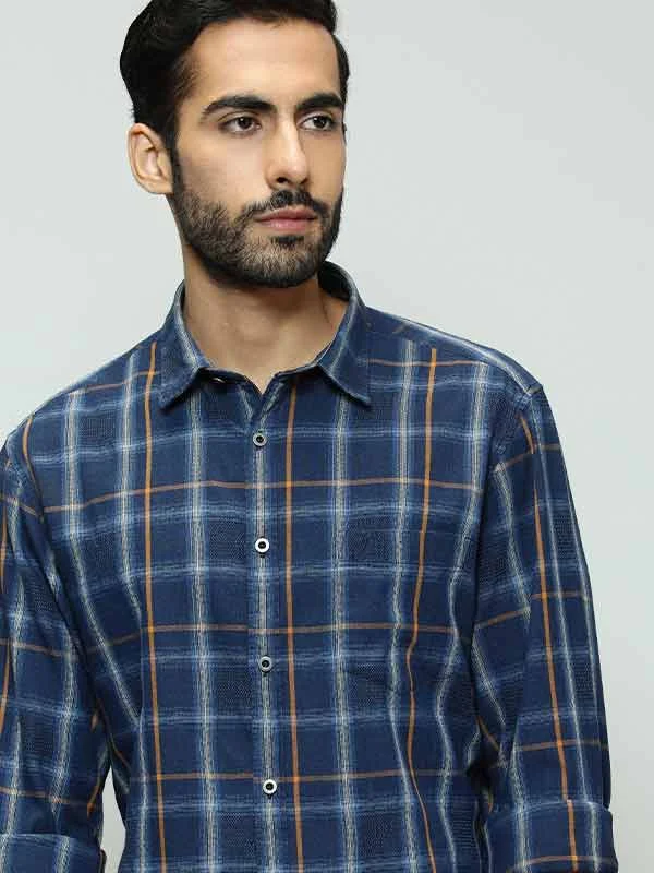 Everyday Comfort Trendy Outerwear Men Checked Full Sleeve Cotton Shirt