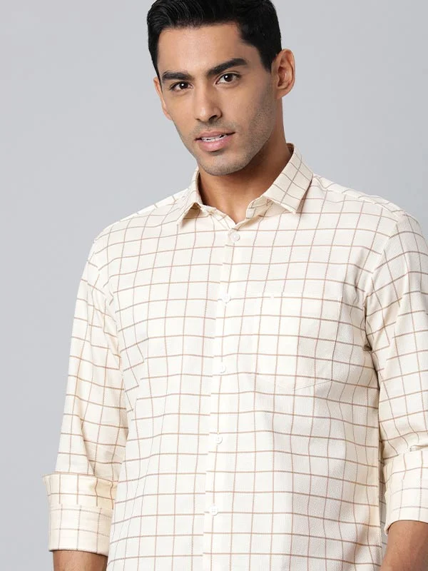 Casual Denim Stylish Accessories Men Checked Full Sleeve Cotton Shirt