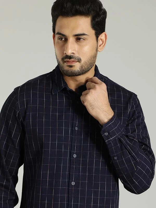 Men Checked Full Sleeve Cotton Shirt