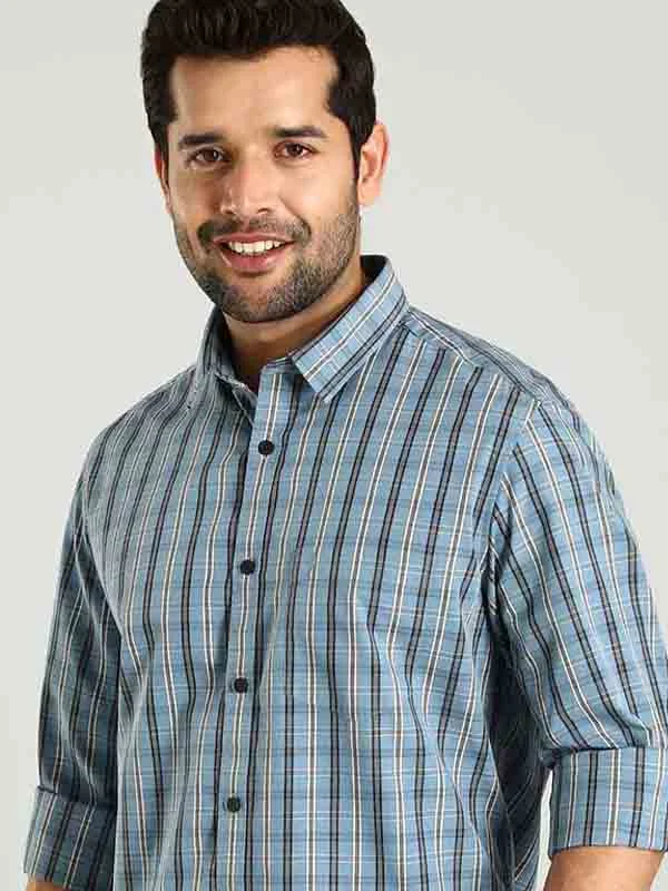 Men Checked Full Sleeve Cotton Shirt