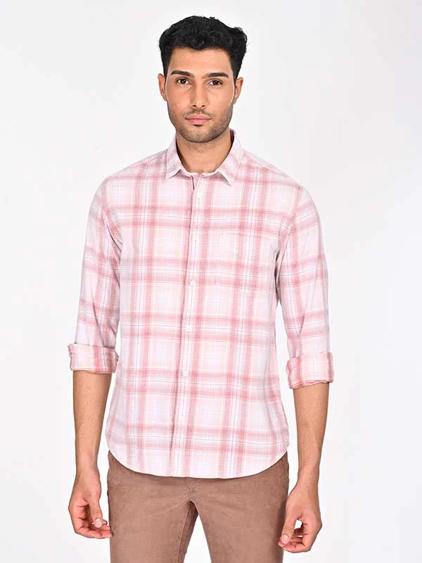 Sporty Styles Casual Styles Men Checked Full Sleeve Cotton Shirt