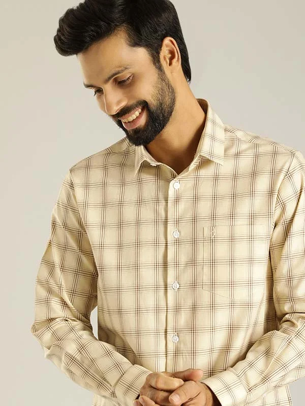 Trendy Styles Sleek Outerwear Men Checked Full Sleeve Cotton Shirt