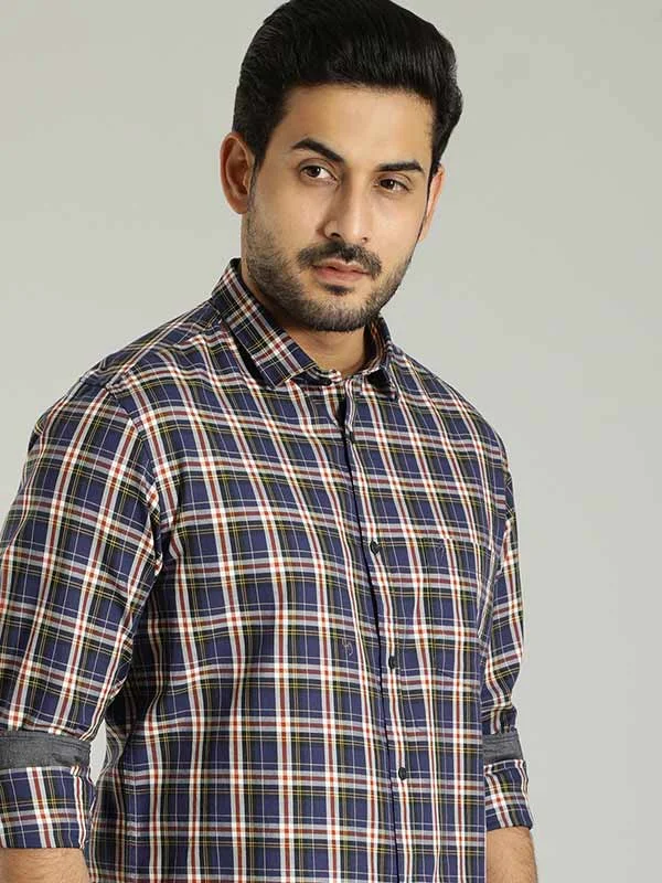 Men Checked Full Sleeve Cotton Shirt