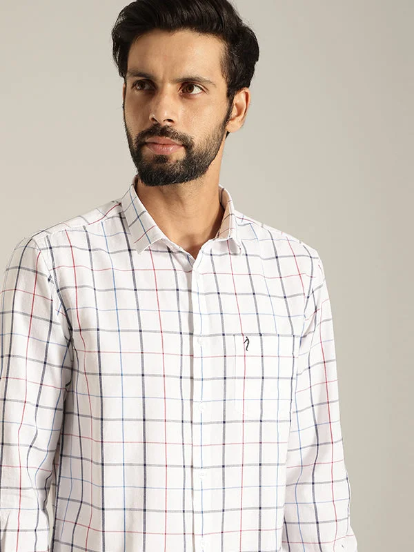 Weekend Wear Weekend Wear Men Checked Full Sleeve Cotton Shirt