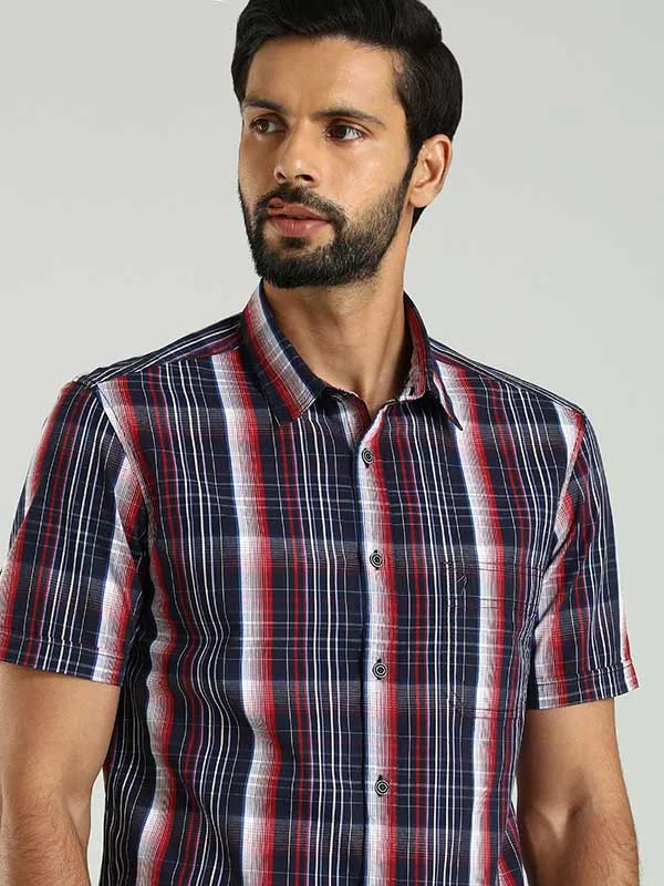 Cool Casuals Smart Layers Men Checked Half Sleeve Cotton Shirt