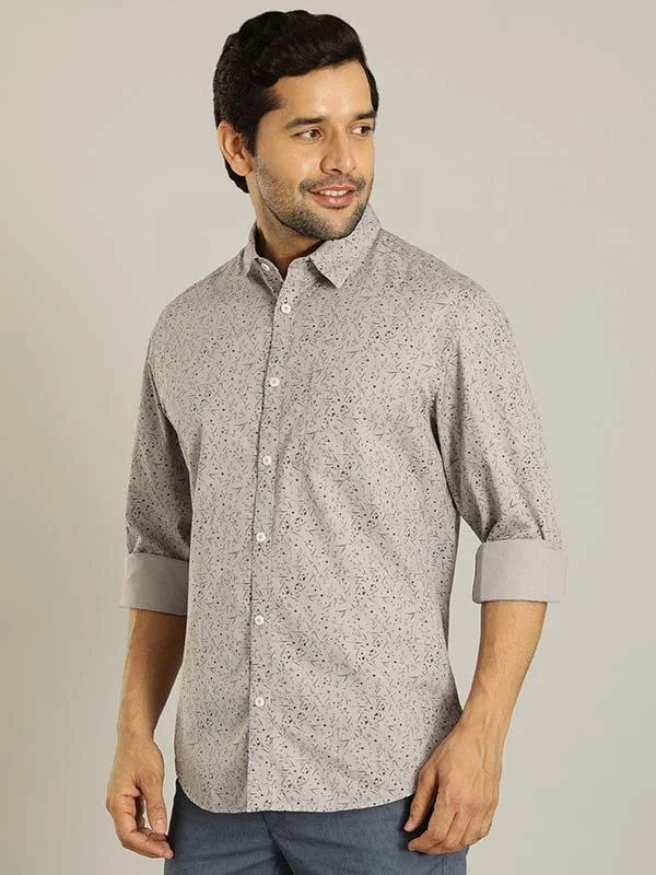 Relaxed Fits Fashionable Hoodies Men Printed Full Sleeve Cotton Shirt