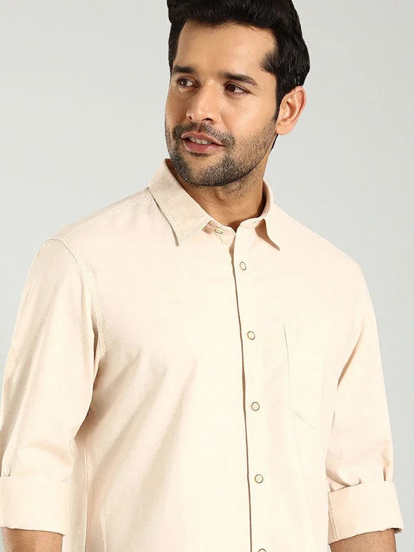 Men Solid Full Sleeve Cotton Shirt