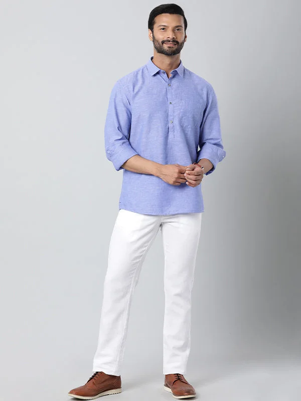 Street Fashion Trendy Shirts Men Solid Full Sleeve Cotton Shirt