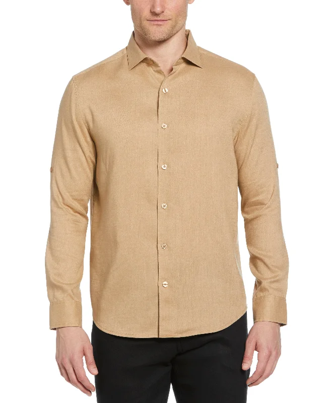 Everyday Jackets Smart Tops Travelselect™ Linen-Blend Rolled Sleeve Shirt
