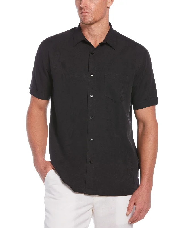 Sporty Wardrobe Comfortable Bottoms Two-Tone One Pocket Floral Print Shirt