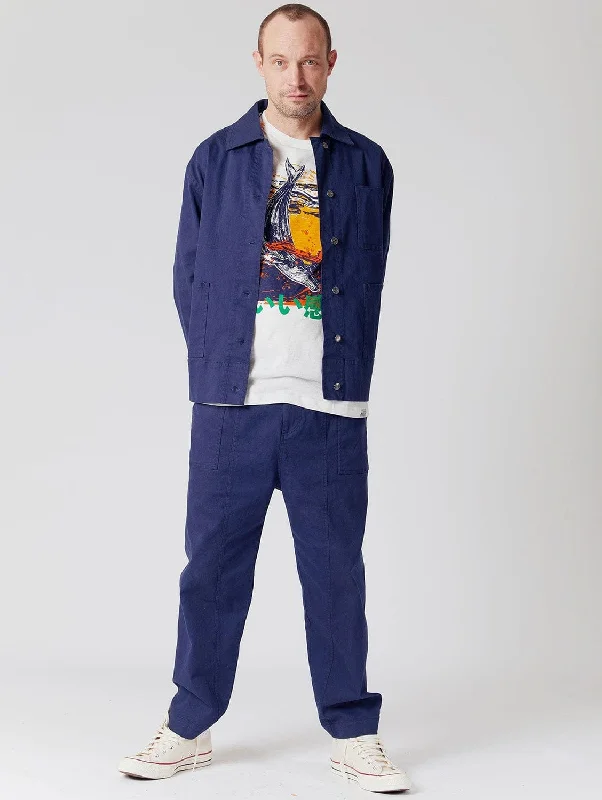 Larry Organic Cotton Jacket | Navy