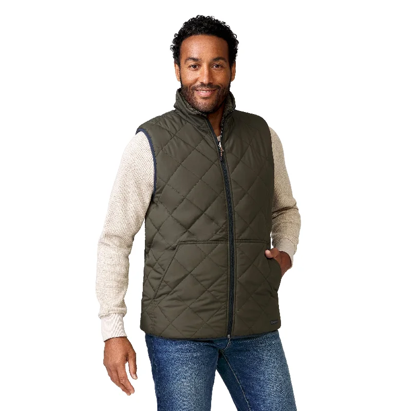 Fashion Comfort Everyday Footwear Men's Atlas Quilted Reversible Sherpa Vest