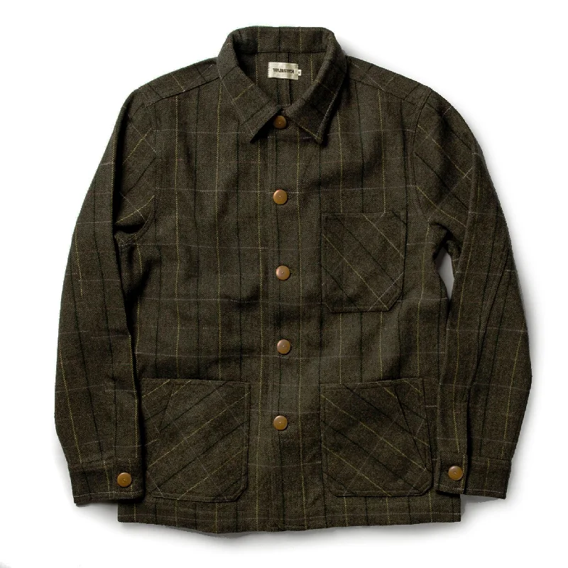 Simple Apparel Stylish Casuals The Ojai Jacket in Olive Tweed Herringbone