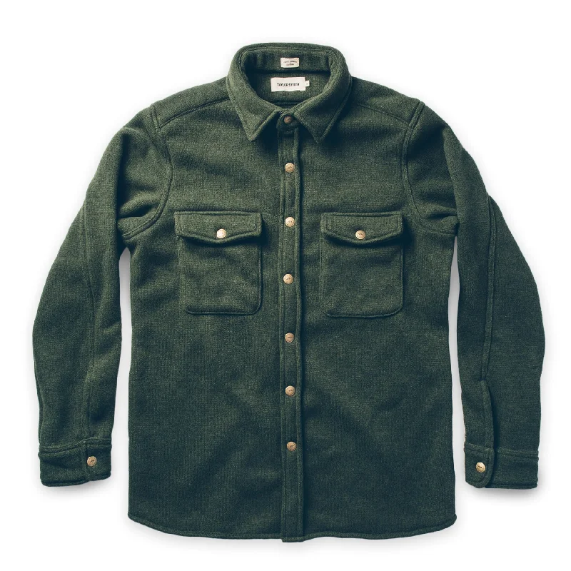 Relaxed Looks Stylish Hoodies The Big Sur Jacket in Heather Olive Polartec