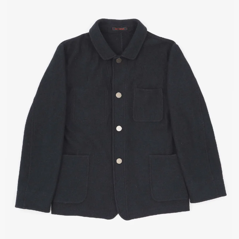 Comfortable Knitwear Functional Shirts Wool Chore Coat