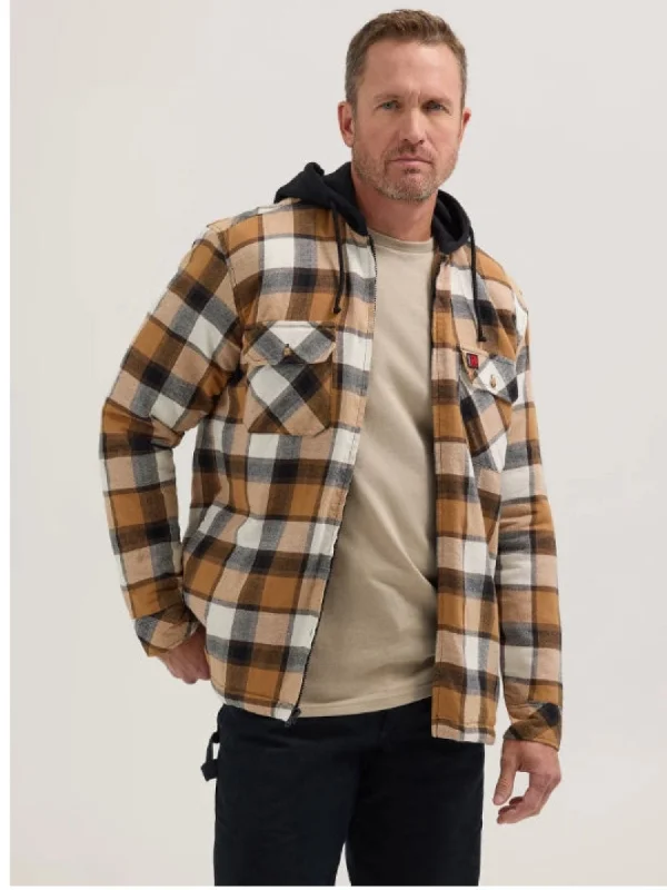 Smart Tops Classic Pieces Wrangler RIGGS Men's Flannel Relaxed Fit Hooded Full-Zip Jacket Smart Tops Classic Pieces Wrangler RIGGS Men's Flannel Relaxed Fit Hooded Full-Zip Jacket