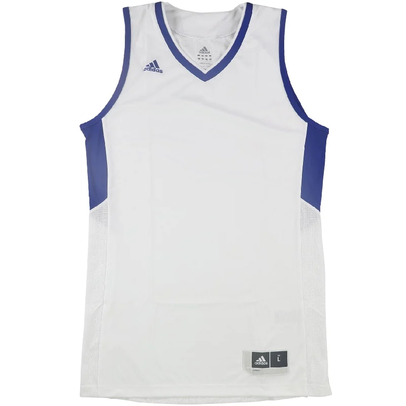 Trendy Styles Comfy Shirts Adidas Mens Two-Tone Jersey, White, Large