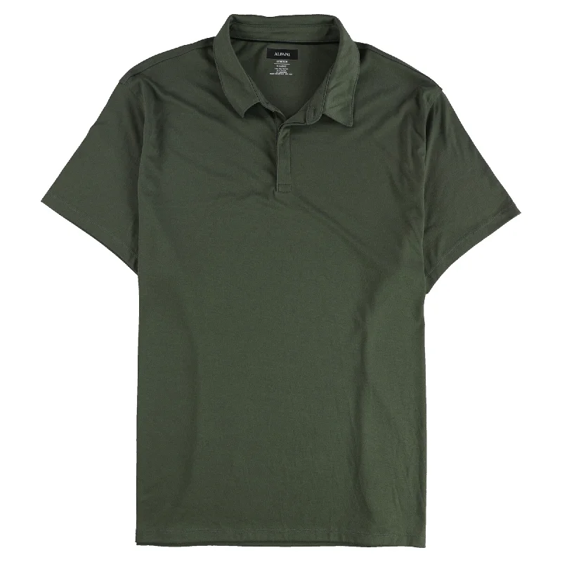 Cool Jackets Smart Layers Alfani Mens Soft Touch Rugby Polo Shirt, Green, X-Large