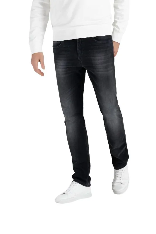 Relaxed Activewear Modern Jackets Arne Left Hand Jeans In Black Black